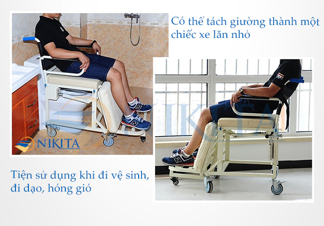 Giường y tế đa năng tách xe lăn NKT-DCN09