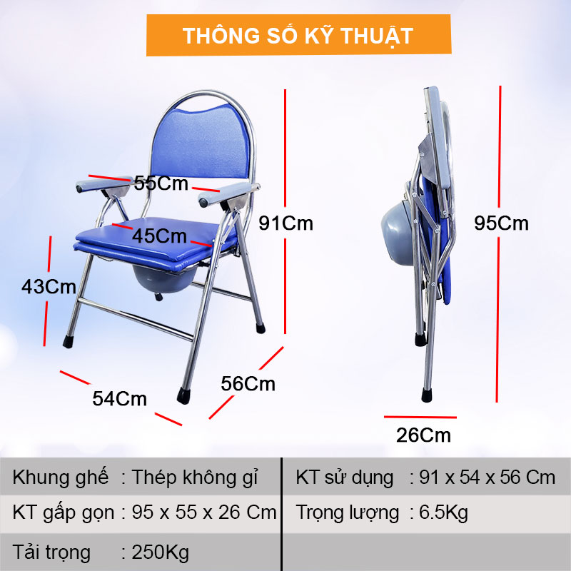 Ghế bô vệ sinh không gỉ sét GK-130