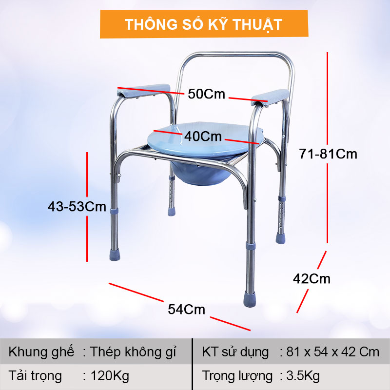 Ghế bô vệ sinh cho người già GK-116